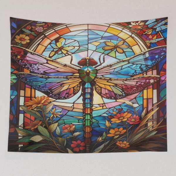 Item preview, Dragonfly Stained Glass Art designed and sold by druidwolfart.