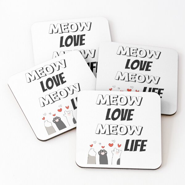 Item preview, Meow Love Meow Life Design designed and sold by JAMTEESHOP.