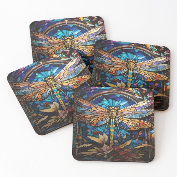 Item preview, Dragonfly Stained Glass Art designed and sold by druidwolfart.