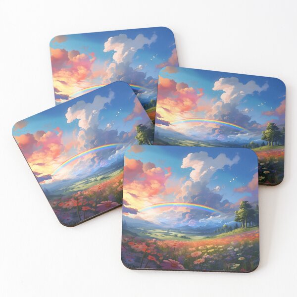 Item preview, Rainbow Over a Field of Flowers designed and sold by Carmillai.