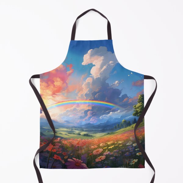Item preview, Rainbow Over a Field of Flowers designed and sold by Carmillai.