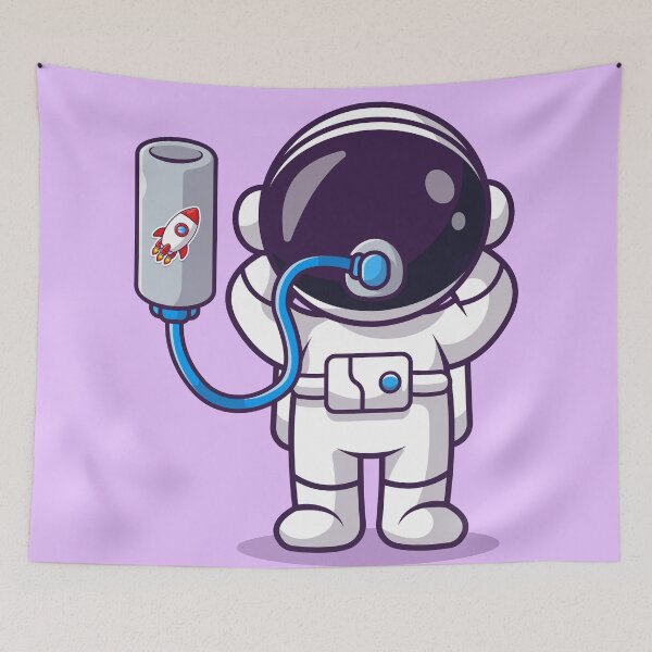 Item preview, Astro-Breath: Cute Astronaut Cartoon Vector Illustration designed and sold by hjian8219.