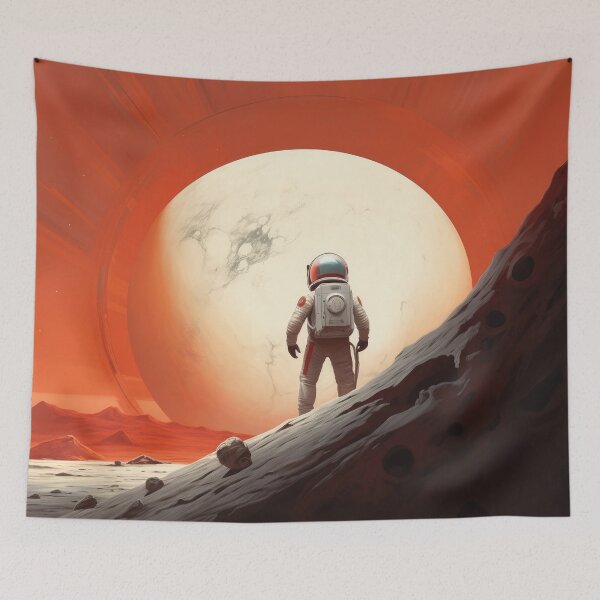 Item preview, Astronaut Watching Moonrise on Mars designed and sold by Peter LOPEZ.