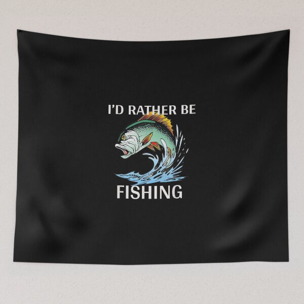 Item preview, I'd RATHER BE FISHING T SHIRT,Funny Bass Fishing designed and sold by JosephRoldan.