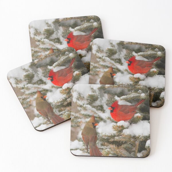 Item preview, Christmas card with cardinals designed and sold by MIRCEA COSTINA.