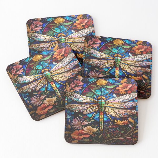 Item preview, Dragonfly Stained Glass Art designed and sold by druidwolfart.