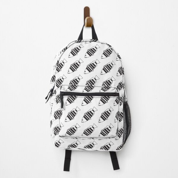 Item preview, Adorable Bar Cod Fish in Black and White designed and sold by fruttidimare.