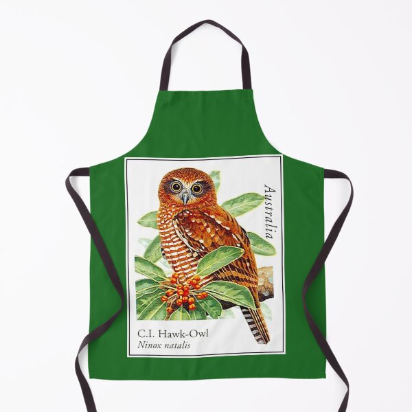Item preview, Hawk Owl : Australian Tropical Ninox Natalis Bird Print designed and sold by posterbobs.