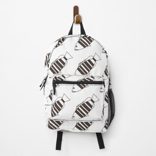 Item preview, Adorable Bar Cod Fish in Black Coffee and White designed and sold by fruttidimare.