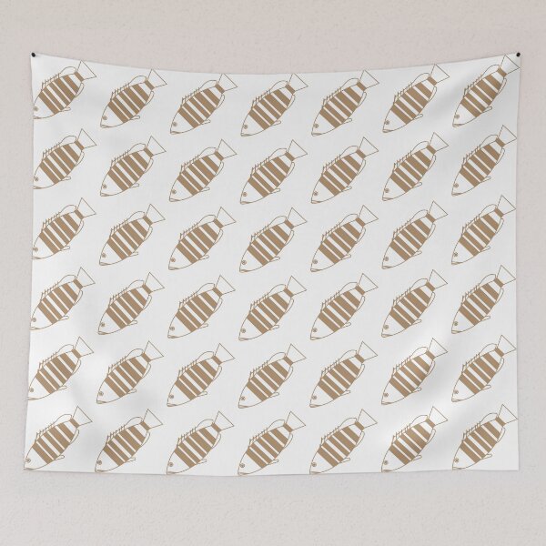 Item preview, Adorable Bar Cod Fish in Mocha and White designed and sold by fruttidimare.