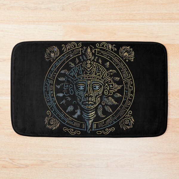 Item preview, Aztec and Mayan calendars abstact art, color, Aztec Warrior designed and sold by TheMusicSpot.