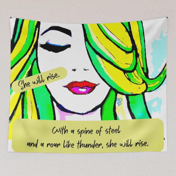 Item preview, She Will Rise Minimalist Woman Portrait designed and sold by gleefulme.