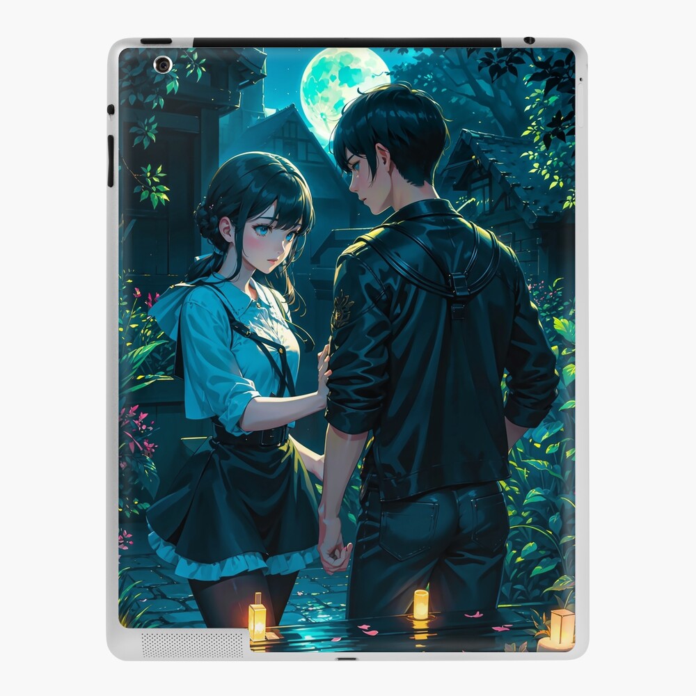 Couple Romantic Anime Digital Art Love Moonlight