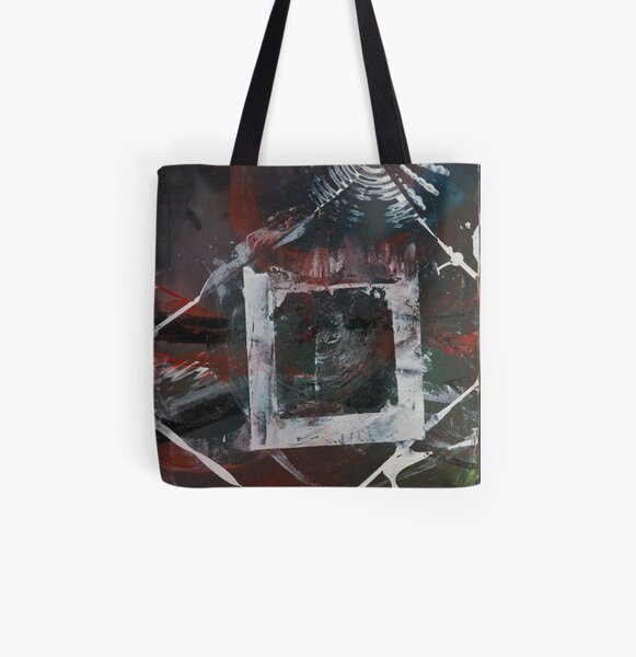 Block and Sunburst All Over Print Tote Bag