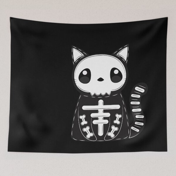 Item preview, Halloween Cat Black Skeleton Funny Skull Halloween designed and sold by smartrocket.