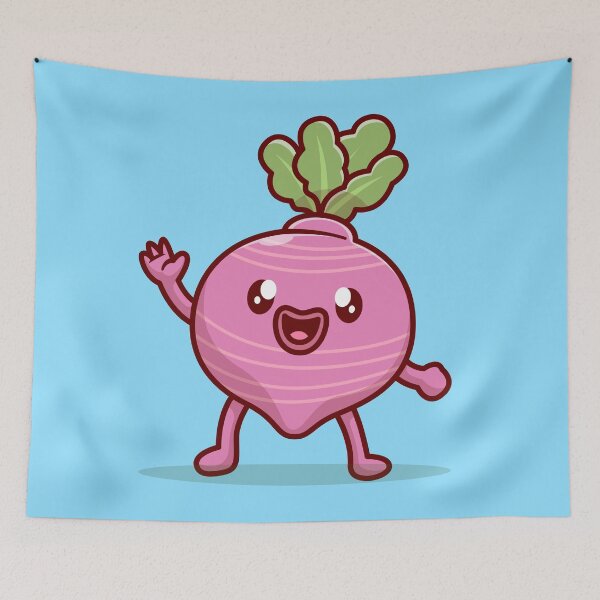 Item preview, Friendly Beetroot Cartoon Vector: A Veggie with a Wave designed and sold by hjian8219.