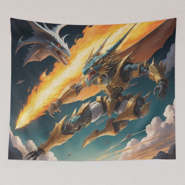 Item preview, A mecha dragon queen defends her sky designed and sold by MidknightBpaw.