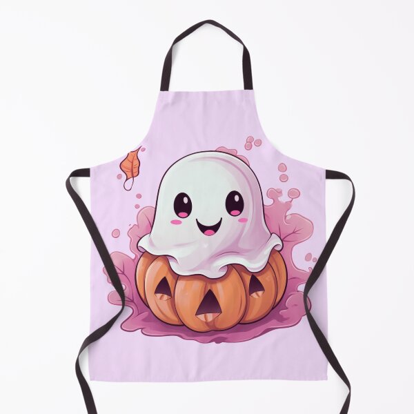 Item preview, Cute Pink Ghost with Pumpkin  designed and sold by ArtFromBeyond.