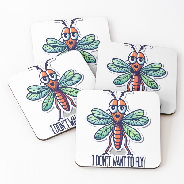 Item preview, Hilarious Mosquito Design - "I Don't Want to Fly" designed and sold by alaa-mously.