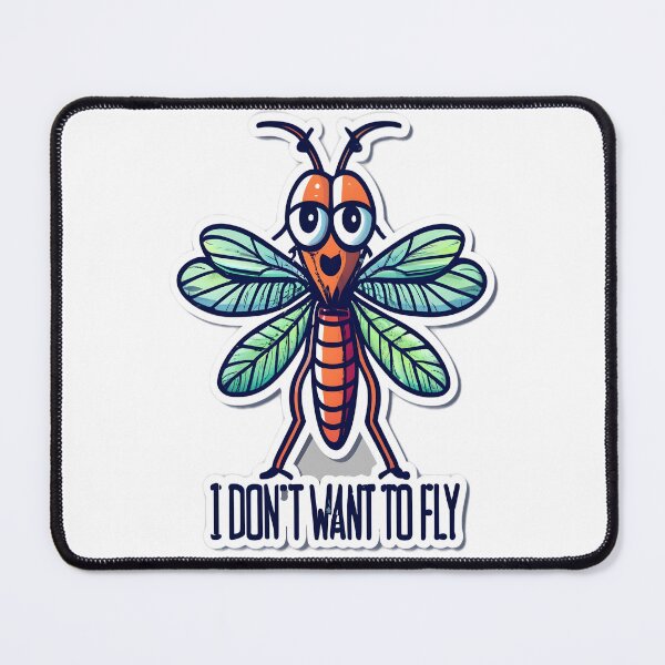 Item preview, Hilarious Mosquito Design - "I Don't Want to Fly" designed and sold by alaa-mously.