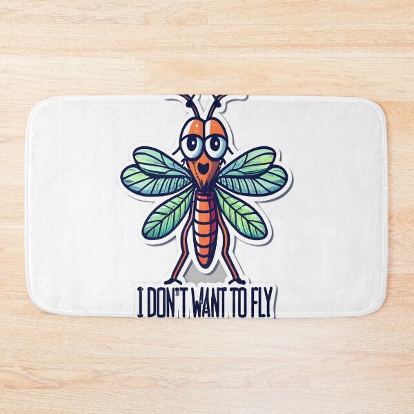 Item preview, Hilarious Mosquito Design - "I Don't Want to Fly" designed and sold by alaa-mously.