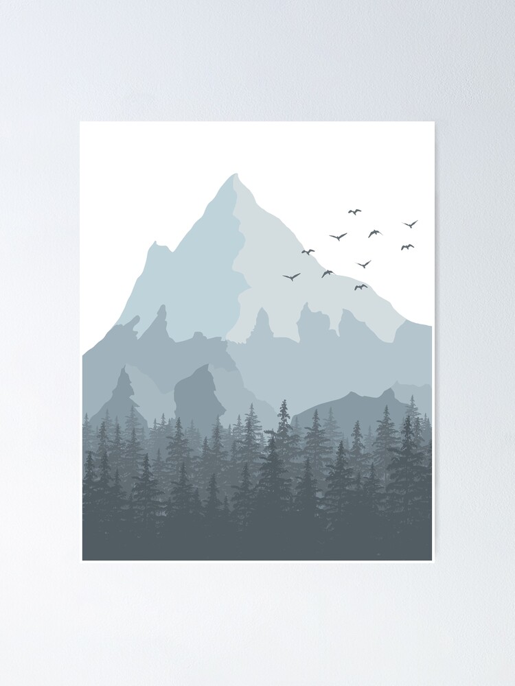 Montagnes, Poster Montagne pour chambre | L’Afficherie