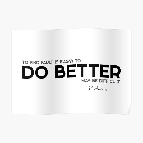 do better - plutarch Poster