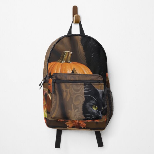 Item preview, Black cat and pumpkin print designed and sold by dcrc.