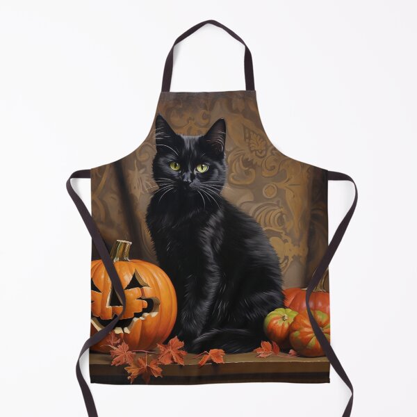 Item preview, Black cat and pumpkin print designed and sold by dcrc.