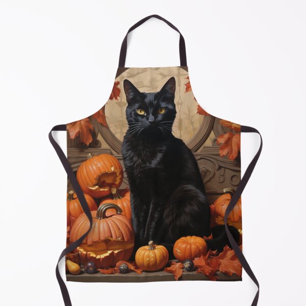 Item preview, black cat and pumpkin print designed and sold by dcrc.