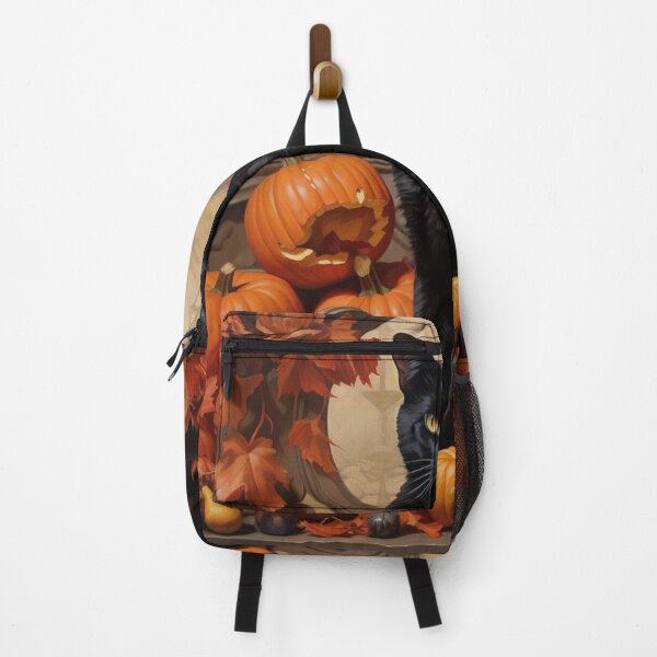Item preview, black cat and pumpkin print designed and sold by dcrc.