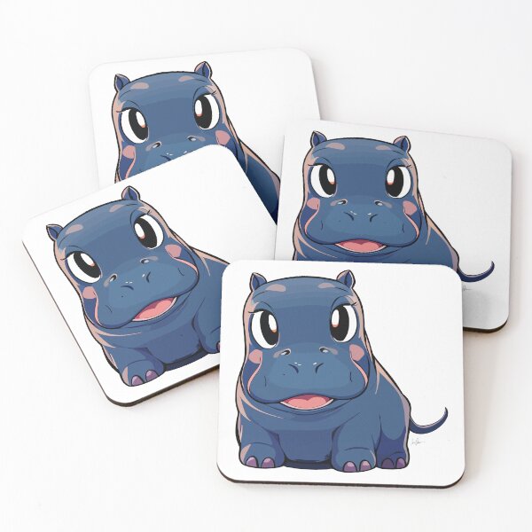 Item preview, Cute Baby Hippo Blue  designed and sold by Drduke87.