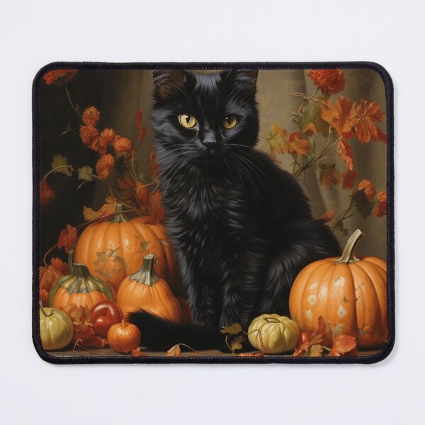 Item preview, black cat and pumpkin print designed and sold by dcrc.