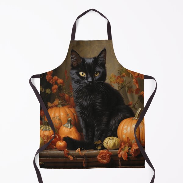 Item preview, black cat and pumpkin print designed and sold by dcrc.