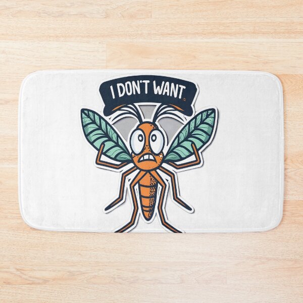 Item preview, Hilarious Mosquito with the Phrase "I Don't Want" - Funny Insect Humor designed and sold by alaa-mously.