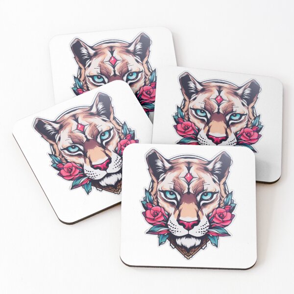 Item preview, neo traditional panther, cougar, puma designed and sold by MendaciousMina.