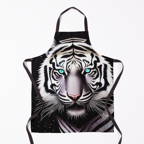 Item preview, Silver and black striped tiger designed and sold by Roxburylane.