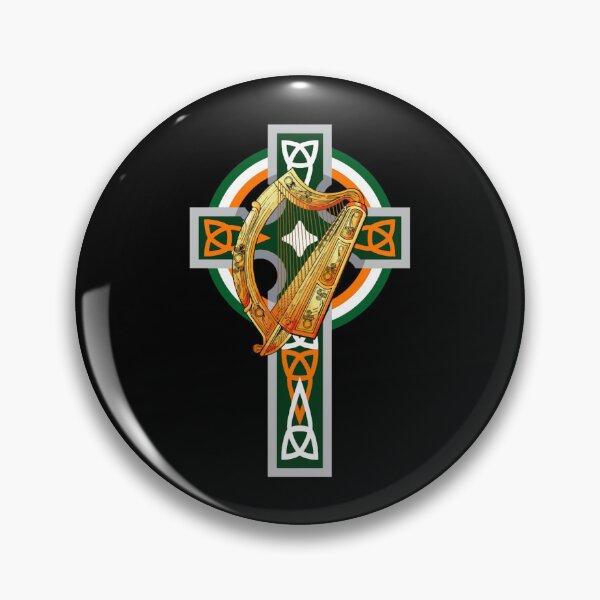 Item preview, Irish Celtic Harp and cross designed and sold by eden-katzs.