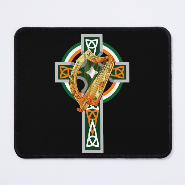 Item preview, Irish Celtic Harp and cross designed and sold by eden-katzs.