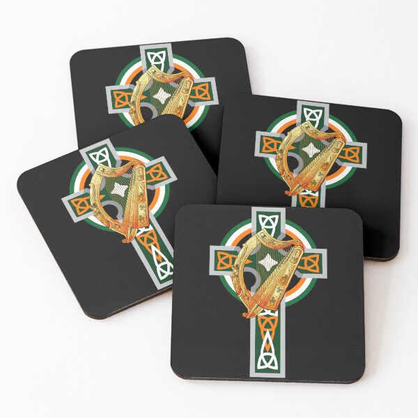 Item preview, Irish Celtic Harp and cross designed and sold by eden-katzs.