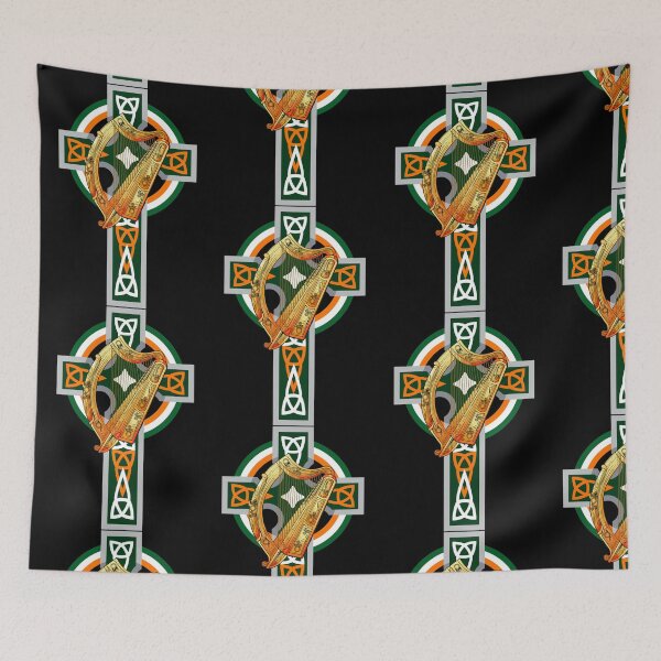 Item preview, Irish Celtic Harp and cross designed and sold by eden-katzs.