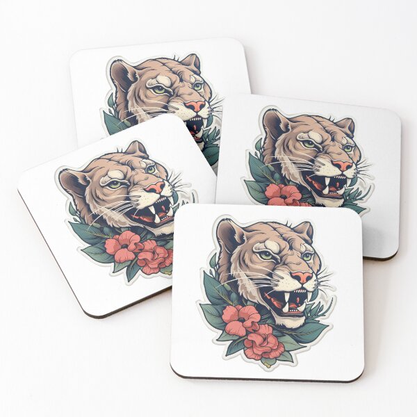 Item preview, neo traditional panther, cougar, puma,  designed and sold by MendaciousMina.