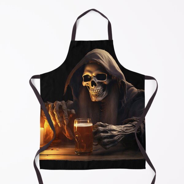 Item preview, Happy Halloween Draft Beer Drunk Skull with Candle designed and sold by EnigmaStitcher.