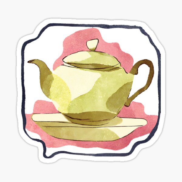 Cute Tea Kettle Sticker for Sale by artofood