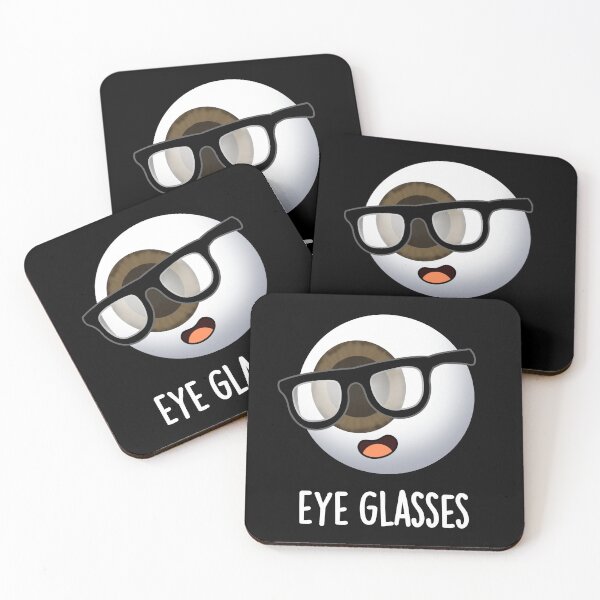 Item preview, Eye Glasses Funny Eyeball Puns  (Dark BG) designed and sold by punnybone.
