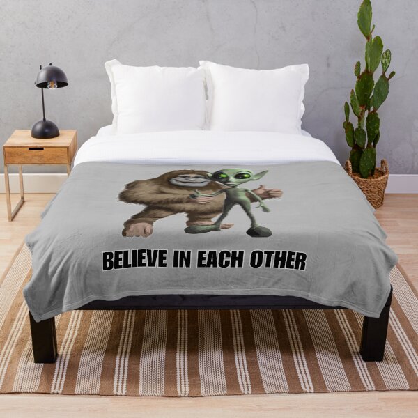 Item preview, Believe in each other Bigfoot and Alien designed and sold by SimpleSteve.