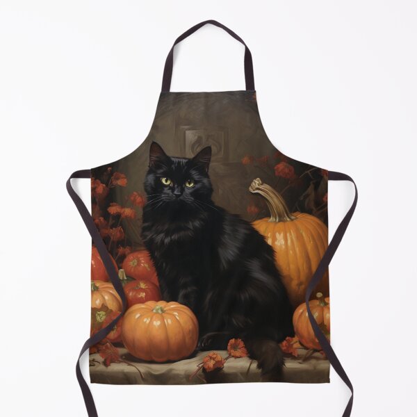 Item preview, black cat and pumpkin print designed and sold by dcrc.