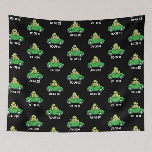 Item preview, Avo-car-do Funny Avocado Puns (Dark BG) designed and sold by punnybone.