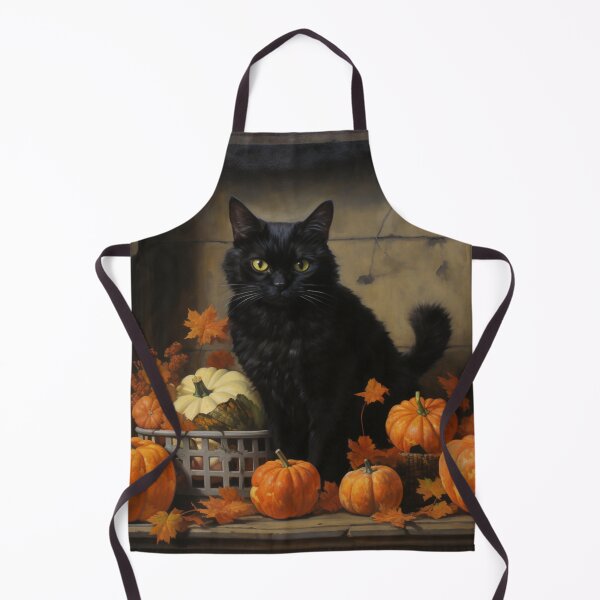 Item preview, black cat and pumpkin print designed and sold by dcrc.
