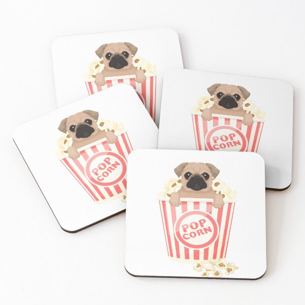 Item preview, Happy Popcorn Pug designed and sold by InspireWithLove.